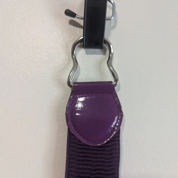 Purple Stretchy Waist Belt w Silver  Hardware - Size Small - Picture 6 of 6